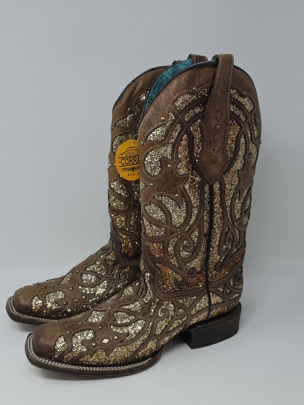 Corral Women's Embroidered Stud Inlay Western Boots Size 9.5